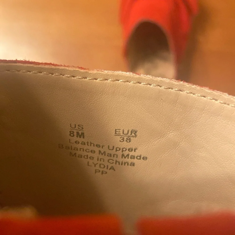 Sam Edelman red suede Lydia bow espadrilles mules size 8